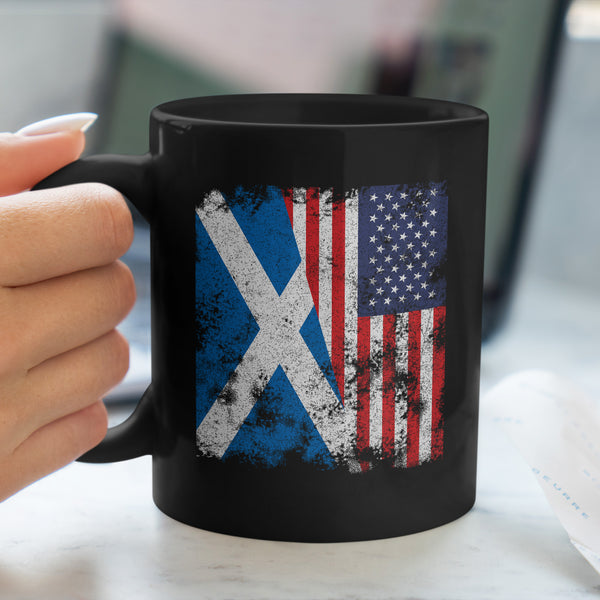 Scotland USA Flag - Half American Mug