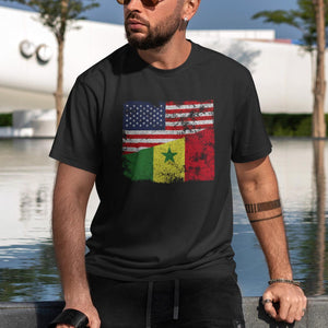 Senegal USA Flag T-Shirt