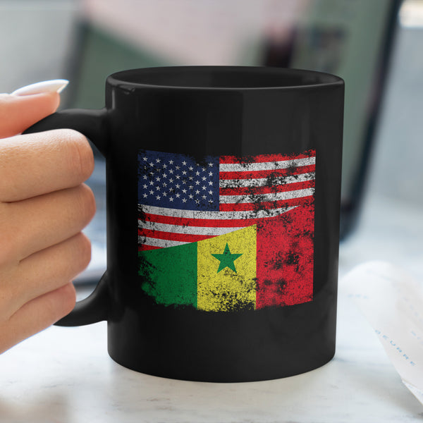 Senegal USA Flag Mug