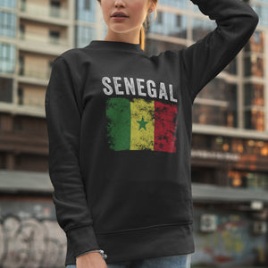 Senegal Flag Distressed Senegalese Flag Sweatshirt