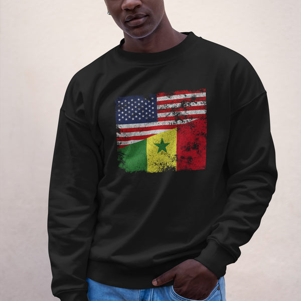 Senegal USA Flag Sweatshirt