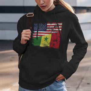 Senegal USA Flag Hoodie