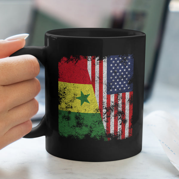 Senegal USA Flag - Half American Mug