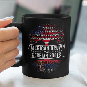 American Grown Serbian Roots Flag Mug