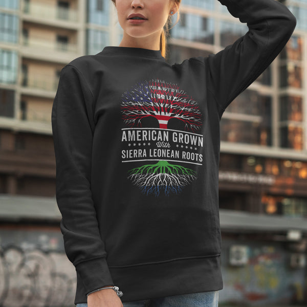 American Grown Sierra Leonean Roots Flag Sweatshirt
