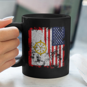 Sikkim USA Flag - Half American Mug