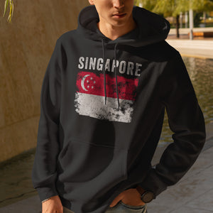 Singapore Flag Vintage Singaporean Flag Hoodie