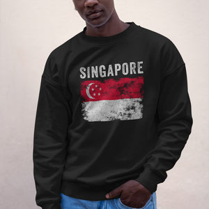 Singapore Flag Vintage Singaporean Flag Sweatshirt