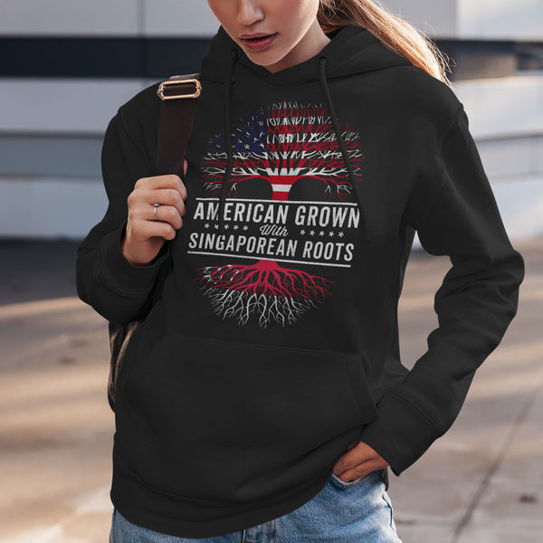 American Grown Singaporean Roots Flag Hoodie