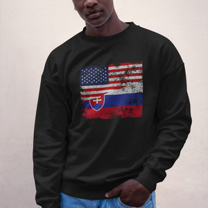 Slovakia USA Flag Sweatshirt