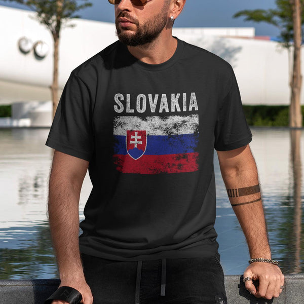 Slovakia Flag Distressed - Slovak Flag T-Shirt