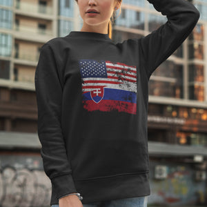 Slovakia USA Flag Sweatshirt