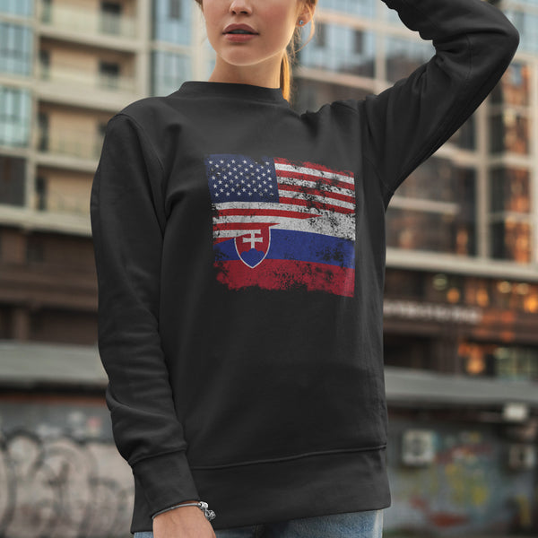Slovakia USA Flag Sweatshirt