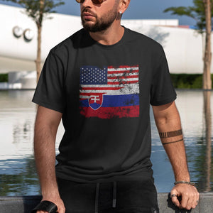 Slovakia USA Flag T-Shirt