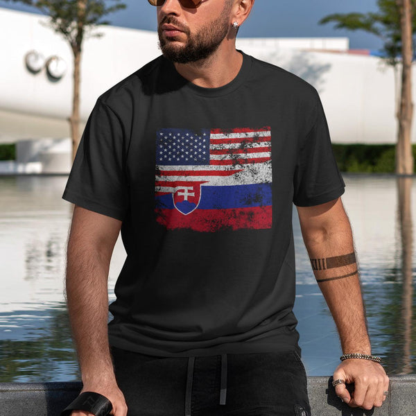 Slovakia USA Flag T-Shirt
