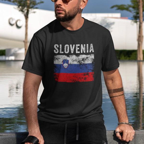 Slovenia Flag Distressed Slovenian Flag T-Shirt