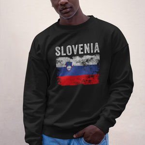 Slovenia Flag Distressed Slovenian Flag Sweatshirt