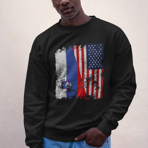 Slovenia USA Flag - Half American Sweatshirt