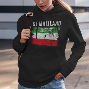Somaliland Flag Distressed Hoodie