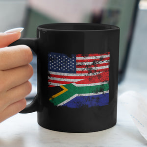 South Africa USA Flag Mug