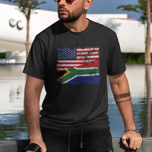 South Africa USA Flag T-Shirt