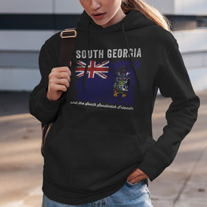 South Georgia and Sandwich Islands Flag Hoodie Black / S