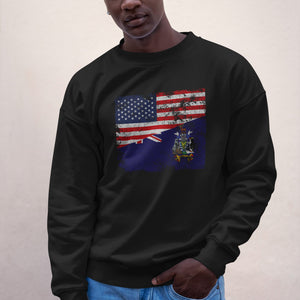 South Georgia and the South Sandwich Islands USA Flag Sweatshirt