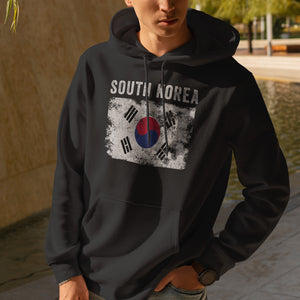South Korea Flag Distressed Hoodie