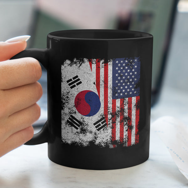 South Korea USA Flag - Half American Mug