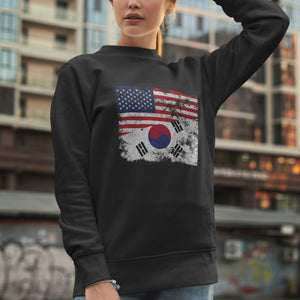 Áo nỉ hình cờ Hàn Quốc Mỹ