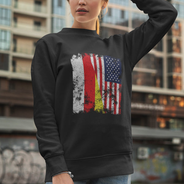 South Ossetia USA Flag - Half American Sweatshirt