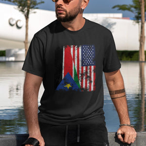 South Sudan 2011-2023 USA Flag T-Shirt