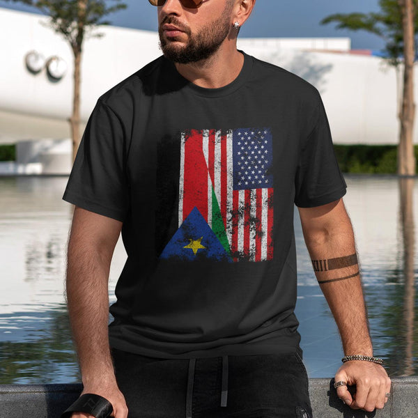 South Sudan 2011-2023 USA Flag T-Shirt