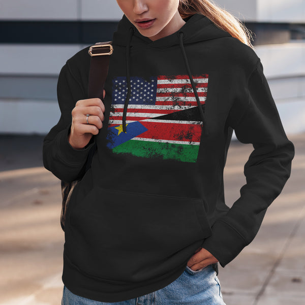 South Sudan 2011-2023 USA Flag Hoodie