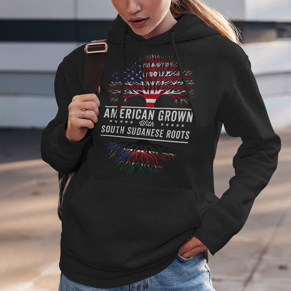 American Grown South Sudanese Roots Flag Hoodie