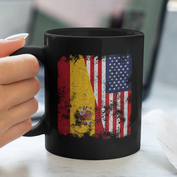 Spain USA Flag - Half American Mug