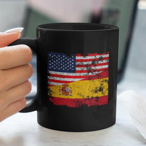 Spain USA Flag Mug