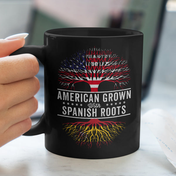 American Grown Spanish Roots Flag Mug