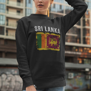 Sri Lanka Flag Vintage - Sri Lankan Flag Sweatshirt