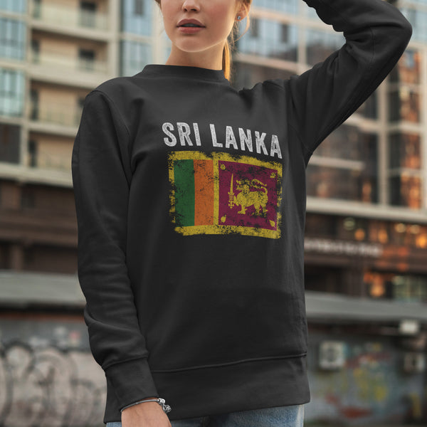 Sri Lanka Flag Vintage - Sri Lankan Flag Sweatshirt
