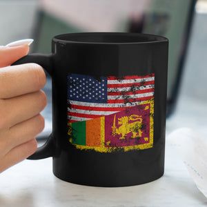 Sri Lanka USA Flag Mug