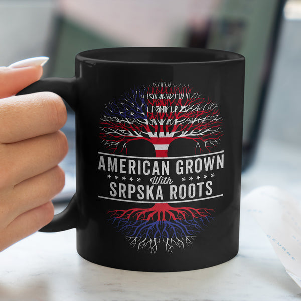 American Grown Srpska Roots Flag Mug