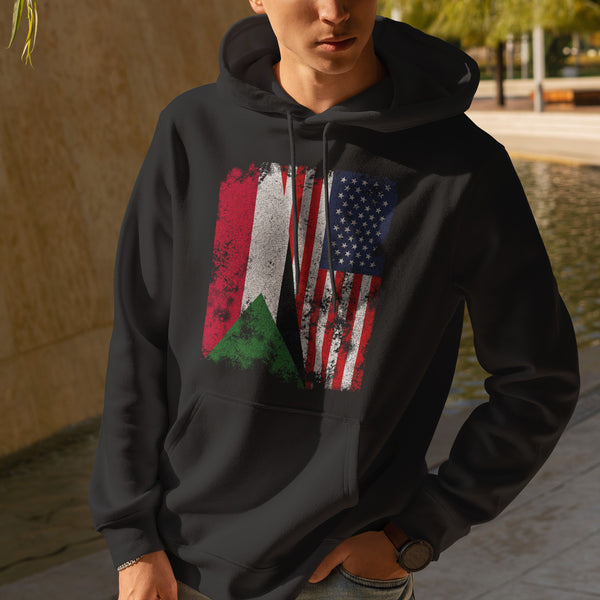Sudan USA Flag - Half American Hoodie