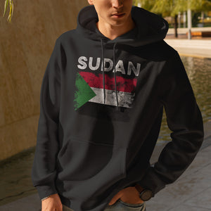 Sudan Flag Distressed - Sudanese Flag Hoodie