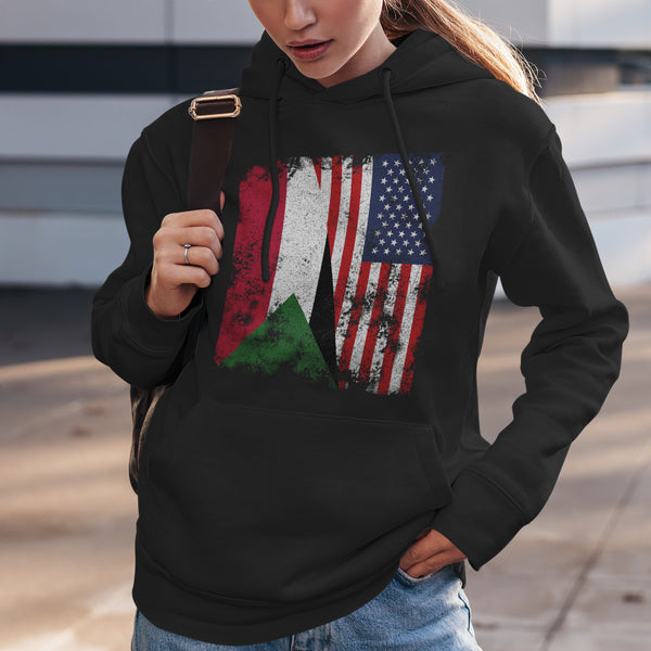 Sudan USA Flag - Half American Hoodie