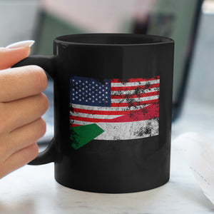 Sudan USA Flag Mug