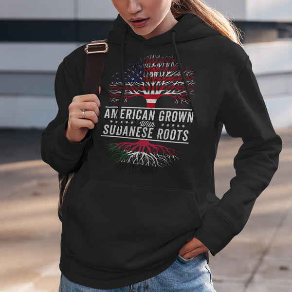 American Grown Sudanese Roots Flag Hoodie