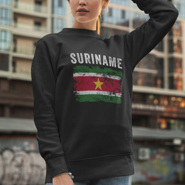 Suriname Flag Distressed Surinamese Flag Sweatshirt