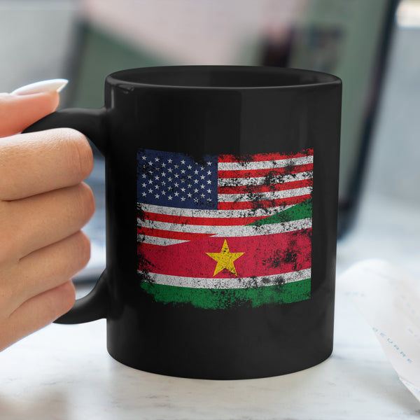 Suriname USA Flag Mug