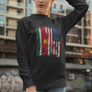 Suriname USA Flag - Half American Sweatshirt